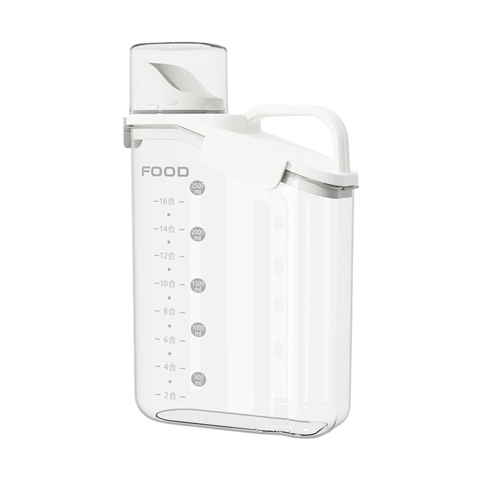 WIURAY Food Storage Single Clear Plastic Storage Jars Vacuum Proof