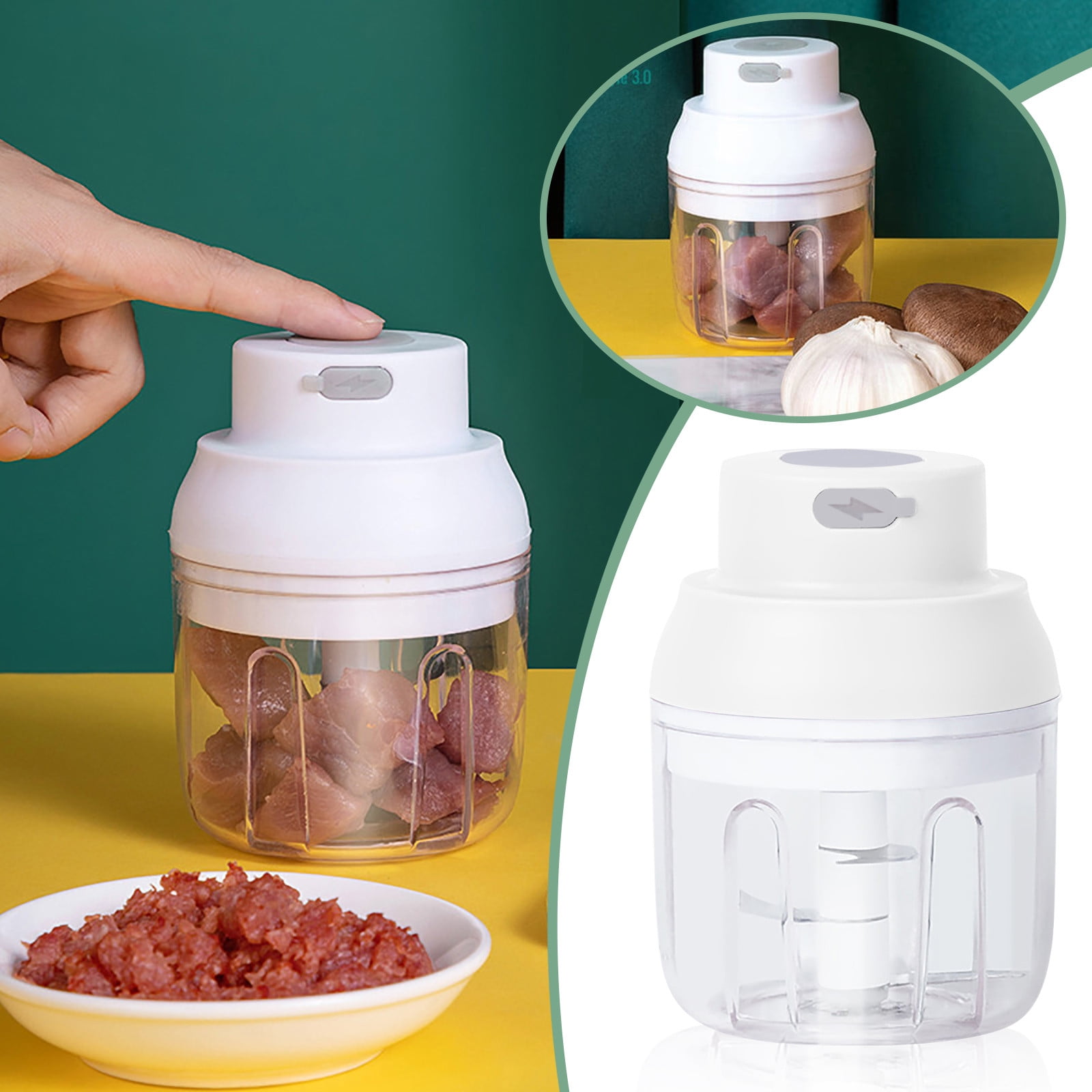 WIURAY Meat Mincer Utensil Newes Wireless Mini Electric Food Chopper Vegetable Fruit Garlic