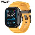 thumbnail image 1 of WIUSUN Silicone Rugged Band For Apple Watch Series 11 10 9 8 6 5-1 46mm Ultra 49mm iWatch 44mm 45mm Sports Strap Bracelet, 1 of 6