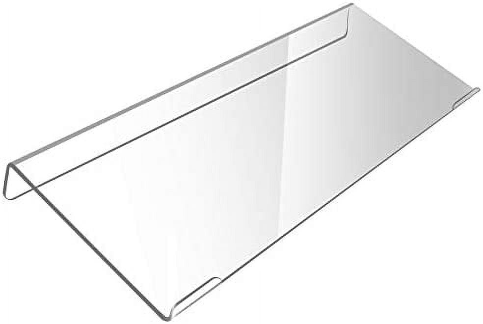 WIWAPLEX Computer Tilted Keyboard Holder, Clear Acrylic Premium Stand