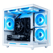 WIWB Gaming Desktop PC, Ryzen 5 3500X, RX560 4G, 16GB RAM, 512GB SSD, WiFi6, White