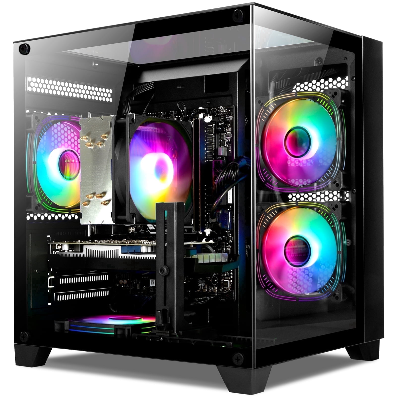 WIWB Gaming PC Desktop, Ryzen 7 5700X, 16GB DDR4, RTX 5060 8GB