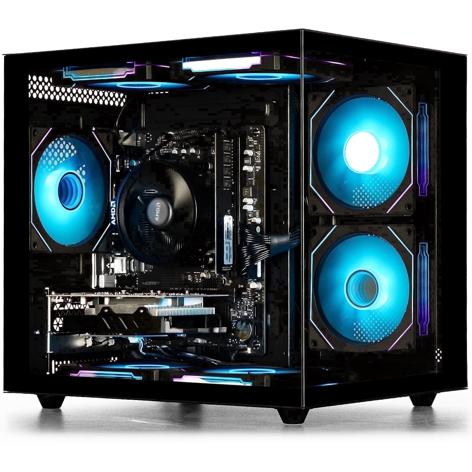 WIWB Gaming Desktop PC, AMD Ryzen 5 3500X, 16GB RAM, 512GB SSD