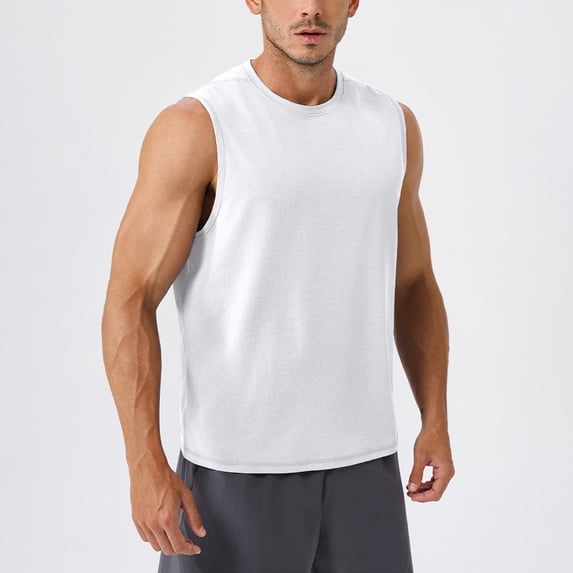 WIZUTIZ 2026 Mens Workout Tank Tops Swim Shirts Quick Dry Running Sleeveless Protection Muscle Tees Blouse