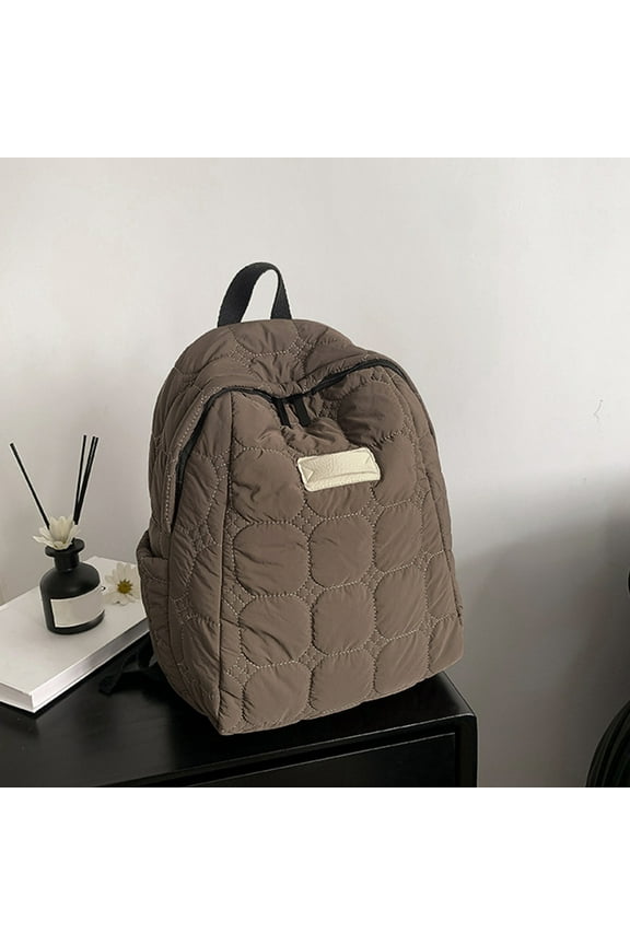 Backpack for Women Womens Backpacks with Adjustable Strap Zipper Pockets Backpacks Medium Solid Bags Water Resistant With Inner Pocket Bag 1 PC Coffee