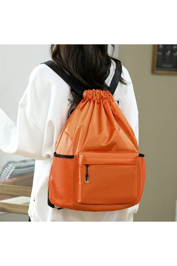 Backpack for Women Womens Backpacks with Adjustable Strap Zipper Pockets Backpacks Medium Solid Bags Water Resistant Large-Capacity Bag 1 PC Orange