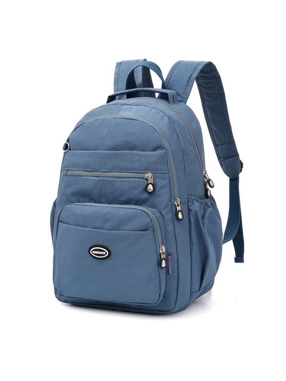 Backpack for Women Womens Backpacks with Adjustable Strap Zipper Pockets Shoulder Bags Backpacks Medium Solid Bags Waterproof Casual Bag 1 PC Navy