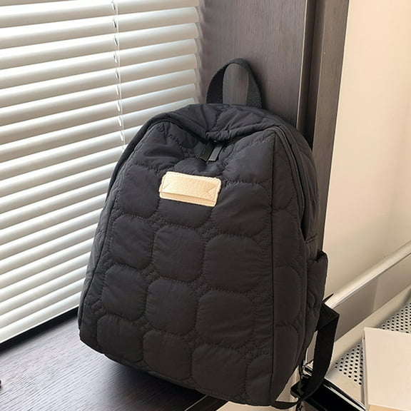 WIZUTIZ Backpack for Women Womens Backpacks with Adjustable Strap Zipper Pockets Backpacks Medium Solid Bags Water Resistant Casual Bag 1 PC Black