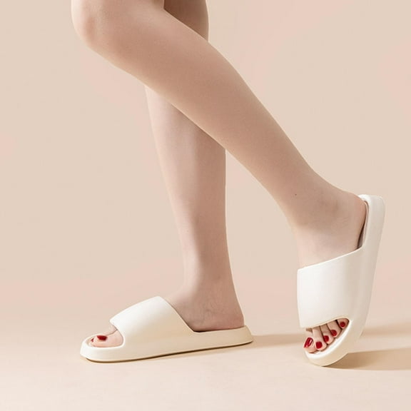 WIZUTIZ Bedroom Slippers Women Breathable Soft Sports House Shoes for Women Summer EVA Shower Shoes Platform Heels Shower Shoes Beach Slippers Outdoor Yoga Mat Non-Slip Slides for Ladies Gifts for Her