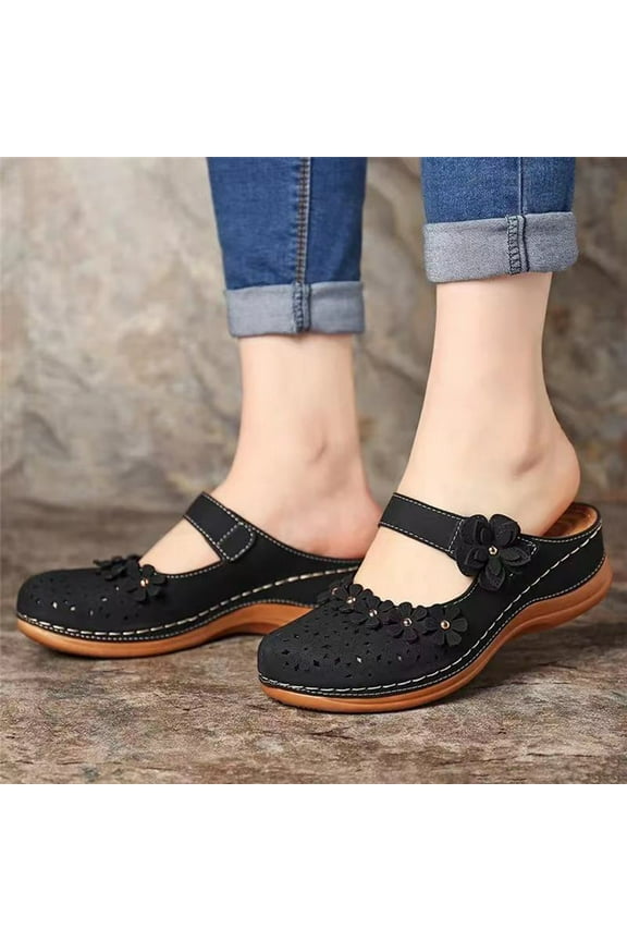 Bedroom Slippers Women Casual Retro Breathable Summer Shoes for Women Soft EVA Shower Shoes Shower Shoes Beach Slides Outdoor Flat Heel Yoga Mat Non-Slip Shower Shoes for Ladies