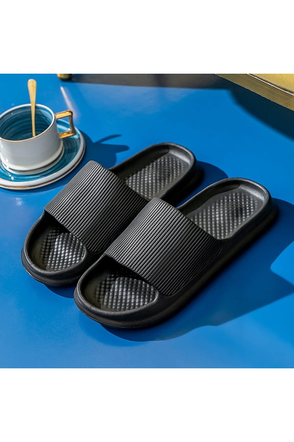 Bedroom Slippers Women Trendy Comfortable Walking Womens Sandals Summer EVA Slide Sandals Slippers BOHO Knitted Beach Slide Sandals Indoor with Arch Support Slippers