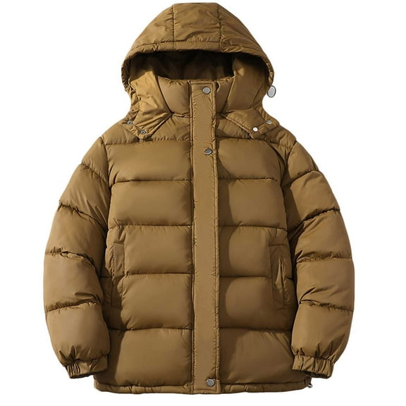 WIZUTIZ Big and Tall Hoodies for Men Mens Hoodies Jacket New Trendy Comfy Solid Thicken Woolen Warm Jacket Long Sleeve Outwear Jackets