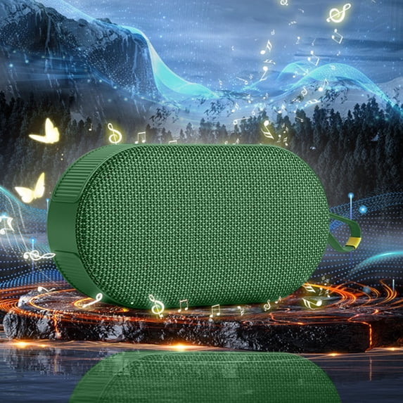 WIZUTIZ Bluetooth 5.3 Speaker Mini Portable RGB Light TWS Stereo High-Power Wireless Card Insertion Outdoor Hook Stand FM Multi-Mode Playback Gift