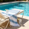 thumbnail image 1 of WIZUTIZ Boho Striped Beach Towel with Tassels, Soft Absorbent Wrap Travel Towel,for Pool Camping Picnic Gym and Bath, Outdoor Summer Essentials and Home Comfort,39.4*70.9in,Light Blue, 1 of 6