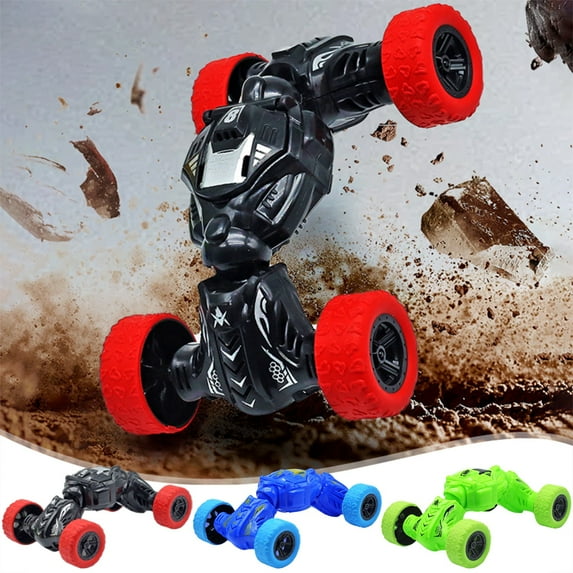 WIZUTIZ Boys Toys Age 4-6 Car Toys for Boys Friction Stunt Car Flipping Rolling Back-and-Forth Toy For Christmas Gifts for Boys Pull Back Cars Plastic Creative