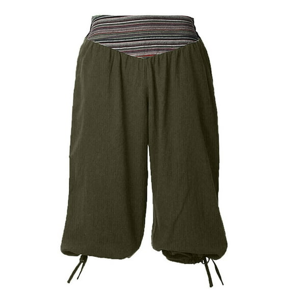 WIZUTIZ Cargo Pants for Men, Men's Fashion Middle Ages Drawstring Casual Patchwork Bloomers Lace Shorts