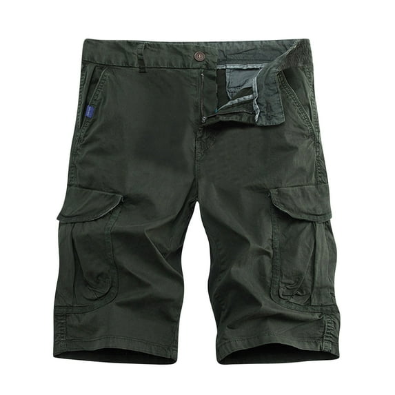 WIZUTIZ Cargo Shorts for Men, Men's Casual Pure Color Outdoors Pocket Beach Work Trouser Cargo Shorts Pant Online Shopping