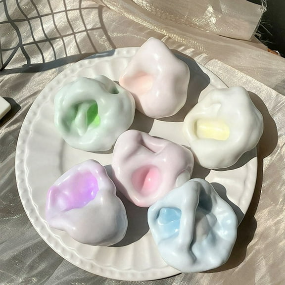 Latrodar Christmas Squishies Thin Ice Daifuku Fluid Pinch Decompression Toys Rice Cake Slow Sensory Fidget for Stress Relief Anxiety Fun Anxiety Relief Items Stress Toys Mini