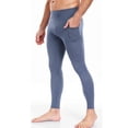 thumbnail image 1 of WIZUTIZ Compression Pants for Men High Waisted Athletic Leggings Stretch Base Layer Cycling Tights with Side Pocket, 1 of 5