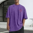 thumbnail image 1 of WIZUTIZ Cotton Vintage Distressed Shirt Mens T Shirt Oversized Tshirts Short Sleeve Washed Rainbow Leopard Heart Star Tees, 1 of 4