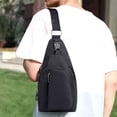 thumbnail image 1 of WIZUTIZ Crossbody Bag For Men, Messenger Bag Shoulder Bag With Zipper, Crossbody Phone Bag For Work, Travel Womens Messenger Bags Womens Crossbody Bags Medium Solid Bags Water Resistant Black, 1 of 5
