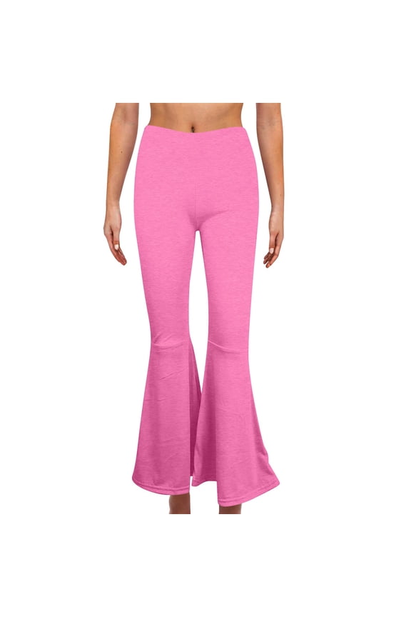 Dress Pants for Women Ultra Thin Leisure Relaxed Fit Wide Leg Trousers Elastic Spandex High Waist Full Length Sweatpants Solid Flared Beach Pants for Ladies Tiktok Trend Items Graduation Pink
