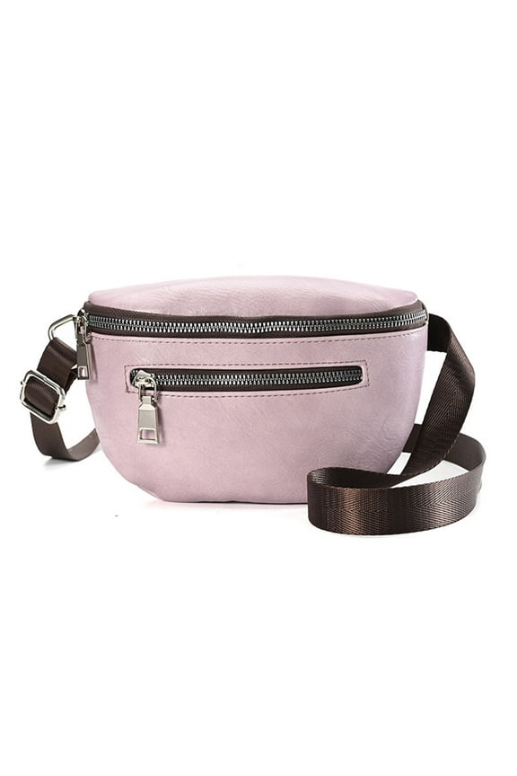 Fanny Packs for Women Womens with Adjustable Strap Zipper Pockets Medium Solid Bags Waterproof Lightweight Bag 1 PC Purple