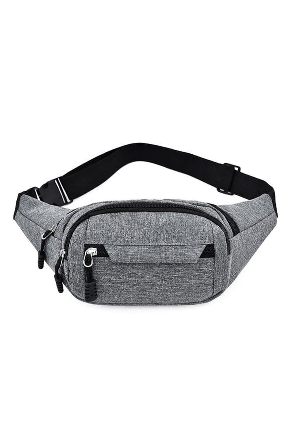 Fanny Packs for Women for Men with Adjustable Strap Zipper Pockets Medium Solid Bags Waterproof Classic Bag 1 PC Gray