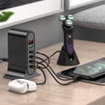 thumbnail image 1 of WIZUTIZ Five USB Port 20W Fast Charging Desktop USB Charger Hub Multi-Device Smart Matching Output Overcurrent Protection Laptop Tablet Phone Home Office Use, 1 of 5