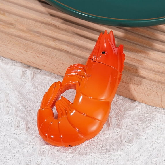 ufeghfjh Fun Lighters Gifts for Kids Women Sister Cute Prawn Torch Lighter Refillable Gas Butane Lighters Creative Flame Lighter Home Decor Camping Party 4*2*1 Inch A