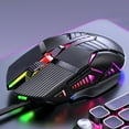 thumbnail image 1 of WIZUTIZ Gaming Mouse RGB Wired 4-Speed Adjustable DPI Macro Programmable USB Multi Device Ergonomic for PC Laptop Office and Competitive Gaming, 1 of 5