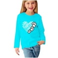 thumbnail image 1 of WIZUTIZ Girls Pretty Heart Print Long Sleeve Shirts Cute Chucky Tops Kids T Shirt Stylish Blouses Holiday Gift Finder, 1 of 5