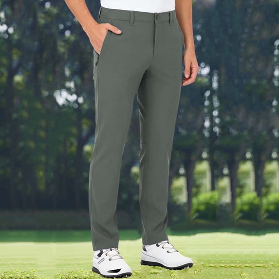 WIZUTIZ Golf Pants for Men Stretch Dress Pants Quick Dry Lightweight Slacks Trousers for Business Casual Travel