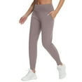 thumbnail image 1 of WIZUTIZ Gym Leggings for Women Thin Trendy Slim Jogger with Pockets Yoga Pants Spandex Elastic High Waist 7/8 Length Trousers Solid Sweatpants for Lady Fitness Birthday Pink, 1 of 6