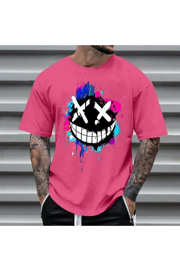 Halloween Tee Shirts for Mens Fall Summer Short Sleeve Boat Neck Skeleton Graphic Loose Fit Tops Shirt Man 2026