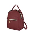 thumbnail image 1 of WIZUTIZ Leather Backpack Cute Casual Daypack Zippered Pockets Crossbody Convertible Shou Womens Messenger Bags Womens Crossbody Bags Medium Solid Bags Water Resistant Lightweight Bag 1 PC Red, 1 of 1