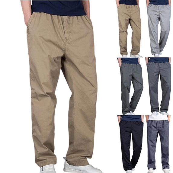 WIZUTIZ Lightweight Cargo Pants for Men Casual Jogging Military Work Trousers Gym Hunting Stretch Chino Pants with Pockets
