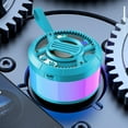 thumbnail image 1 of WIZUTIZ Mecha Mini Bluetooth 5.3 Speaker Portable Wireless Bass Speaker RGB Ambient Lights 900mAh Battery Compact Cube For Desktop Gaming Room Home Party Outdoor Travel, 1 of 5