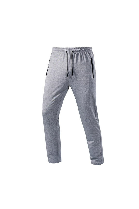 Men Jogger Track Pants with Zip Pocket Casual Active Ankle Length Solid Color Joggers Running Workout Sweatpants