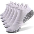 thumbnail image 1 of WIZUTIZ Men's Athletic Ankle Socks 6-Pack Moisture Wicking Breathable Terry Cushioned Sole Low Cut Solid Color Outdoor Sports Running Hiking Walking Socks, 1 of 4
