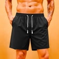 thumbnail image 1 of WIZUTIZ Men's Athletic Shorts Summer Cool Feel Elastic Waist Wide Leg Sports Five-Point Bottoms Twill Breathable Drawstring Relaxed Fit for Casual Outdoor Daily Wear Mens Fashion, 1 of 6