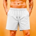 thumbnail image 1 of WIZUTIZ Men's Athletic Shorts Summer Cool Feel Elastic Waist Wide Leg Sports Five-Point Bottoms Twill Breathable Drawstring Relaxed Fit for Casual Outdoor Daily Wear Mens Fashion, 1 of 6