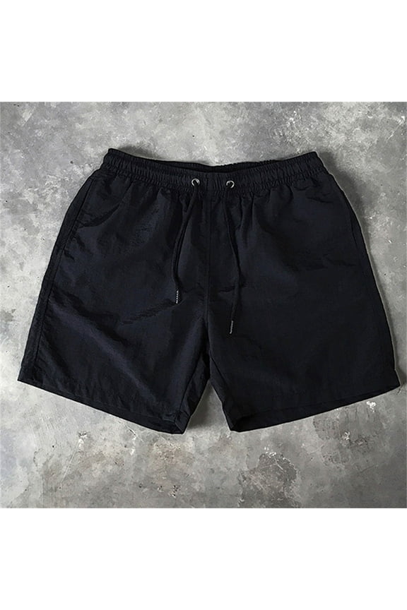 Men's Beach Shorts Solid Color Candy Color Drawstring Elastic Waist Pockets Cropped Breathable Quick Dry Lightweight Summer Casual Active Shorts