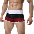 thumbnail image 1 of WIZUTIZ Men's Boxer Brief Stretch Breathable Mesh Color Block Swimming Underwear 5 Inch Quick Dry Compression Bathing Suits, 1 of 4