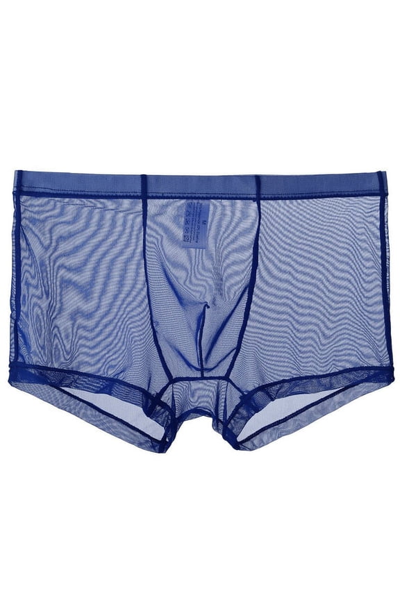 Men's Boxer Brief Transparent Underwear Ice Silk Seamless Comfortable Ultra-thin Breathable Underpants