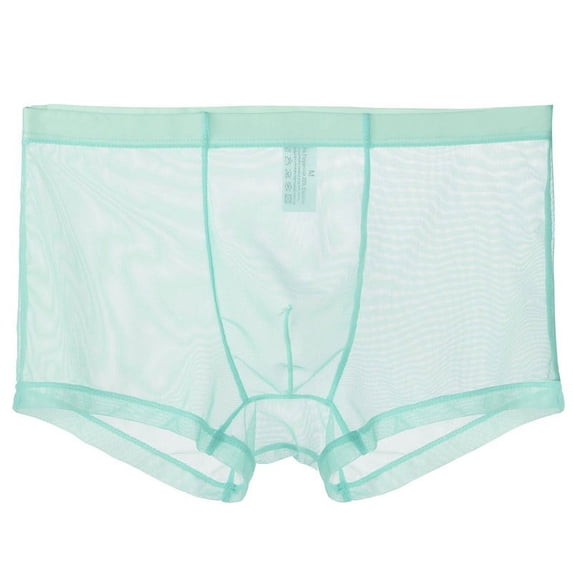 WIZUTIZ Men's Boxer Brief Transparent Underwear Ice Silk Seamless Comfortable Ultra-thin Breathable Underpants