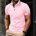 thumbnail image 1 of WIZUTIZ Men's Button-Down Shirt Solid Color Short Sleeve Turndown Collar Everyday Shirt Moisture Wicking Breathable Lightweight Summer Sports Top, 1 of 5