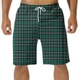 thumbnail image 1 of WIZUTIZ Men's Casual Plaid Print Elastic Waist Drawstring Pockets Shorts Soft Breathable Shorts Pajama Sleep Summer Bottoms, 1 of 4