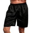 thumbnail image 1 of WIZUTIZ Men's Casual Satin Solid Soft Breathable Elastic Waist Shorts Pajama Sleep Summer Lounge Shorts, 1 of 4