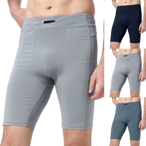 WIZUTIZ Men's Compression Shorts Workout Yoga Training Performance Shorts Baselayer Athletic Gym Running Rowing Underwear